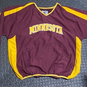 Colosseum Minnesota Maroon and Gold Crewneck Sweater